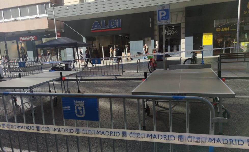 Tenis de mesa en dia de deporte Madrid 2024